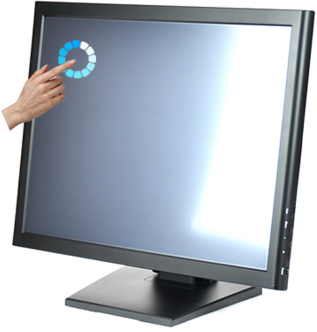 하이드림엘씨디 산업용 압력식 터치모니터 HDL-T190RH-LED 광고용 매장용 키오스크 48~49cm(19인치), 스탠드장착(RS-232 시리얼터치)