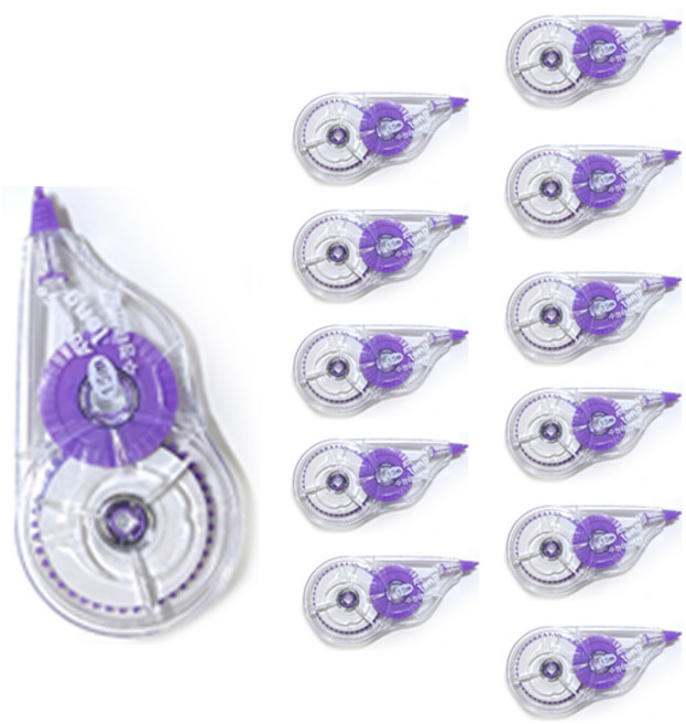 어드벤스 16m 롱 수정테이프, 12개, 보라