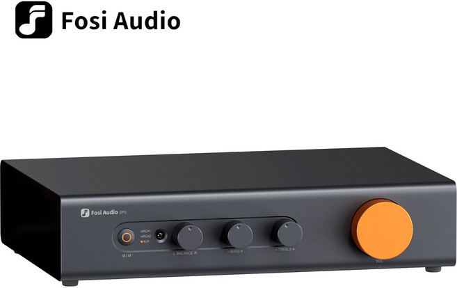 FosiAudio ZP3 순수 프리앰프 이펙터 하이파이 오디오 프로세서 고음질 하이파이델리티, 블랙