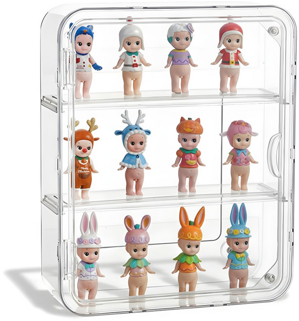 McEDA 무타공 벽부착 피규어 장식장 컬렉전용 슬림 아크릴케이스, 투명, 1개