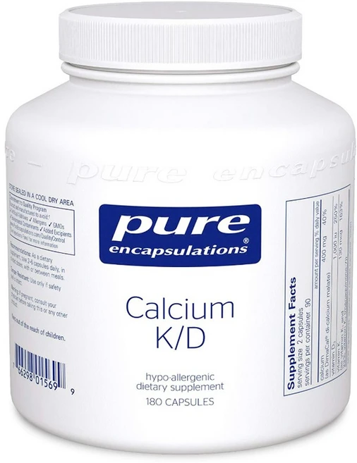 퓨어인캡슐레이션 칼슘 K/D 캡슐, 180정, 1개 - 쿠팡