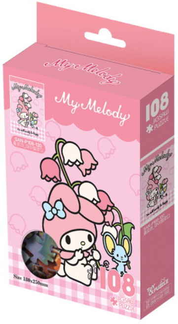 팬시퍼즐 산리오 플로라 마이멜로디 108피스 SAN-P108-130, 혼합색상, 1개