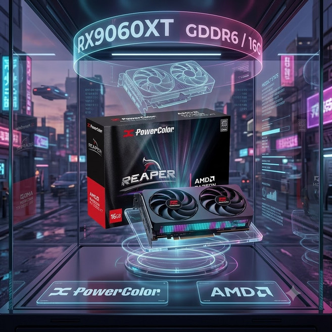 PowerColor RX 9060 XT REAPER GDDR6 16GB 顯示卡, RX9060XT