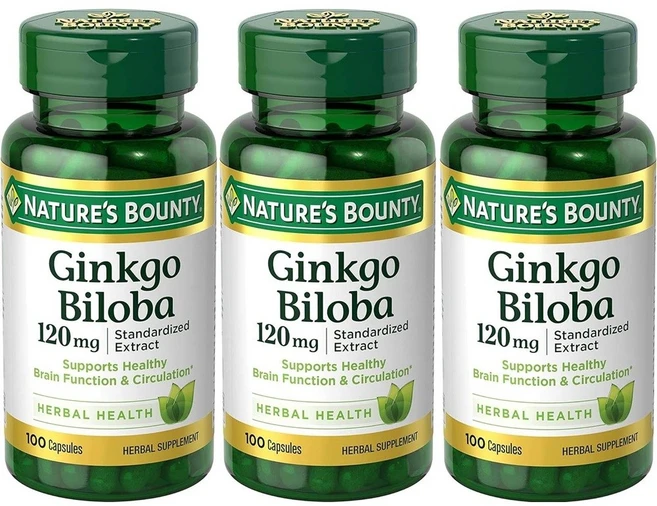 [정품보장]네이처스 바운티 징코빌로바 은행잎 추출물 Nature's Bounty 120mg 100정 X 3병, 3개 - 쿠팡