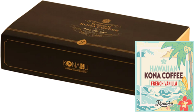 코나포유 하와이 코나 핸드드립 프렌치 바닐라 드립백커피 티백 드립커피, 1개, 12개입, 9g