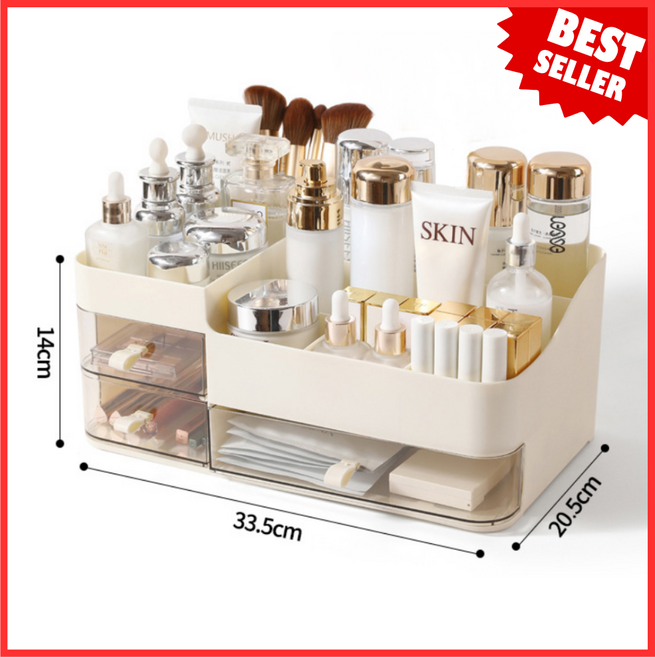 담하온 대용량 화장품 정리함 수납함 투명 서랍형 화장대 정리 수납박스, 1개