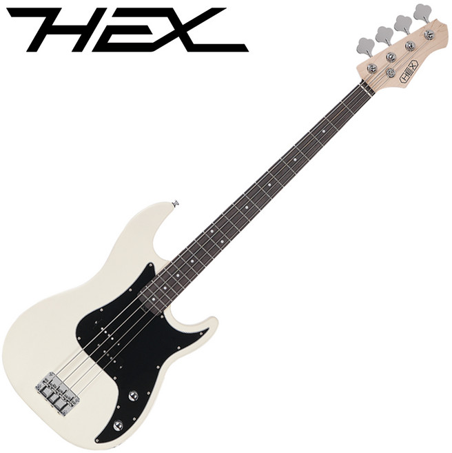헥스 R100 입문용 프레시전 베이스 기타, S/IV (아이보리), 1개