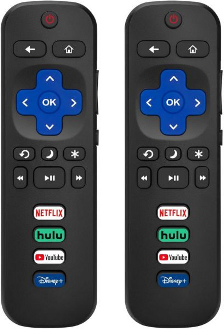 삼성/LG/비지오/TCL/하이센스/소니/필립스/샤프 및 기타 브랜드 스마트 TV 스트리밍 플레이어 사운드바 오디오 DVD/블루레이 플레이어와 호환되는 범용 TV-리모트 컨트, for Roku TVs