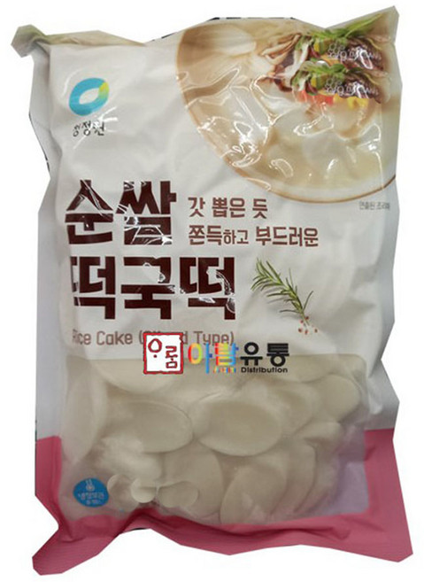 청정원 순쌀떡국떡 냉장, 400g, 1개