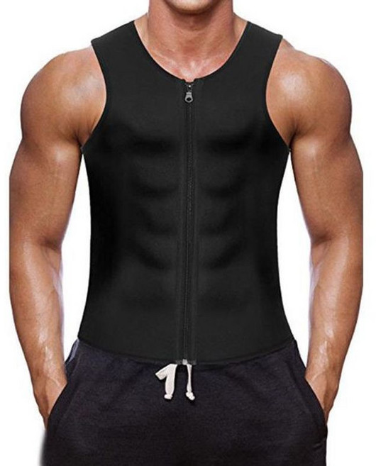 남자 복싱 운동 허리보호 헬스복 뱃살 땀복 집업 조끼, FREE