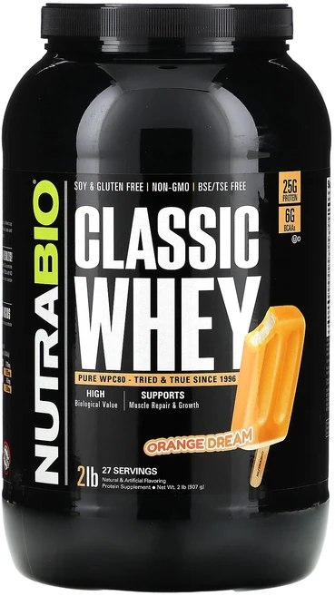 새해 건강을 선물하세요 NutraBio 클래식 유청 단백질 오렌지 드림 907g(2lb) 특별관리진행, NutraBio클래식유청단백질오렌지드림907g2lb, 907g, 1개 - 쿠팡
