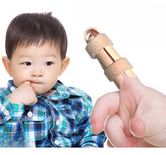 아기 어린이 손가락 보호대 구강기 골절 고정 견인, 1개