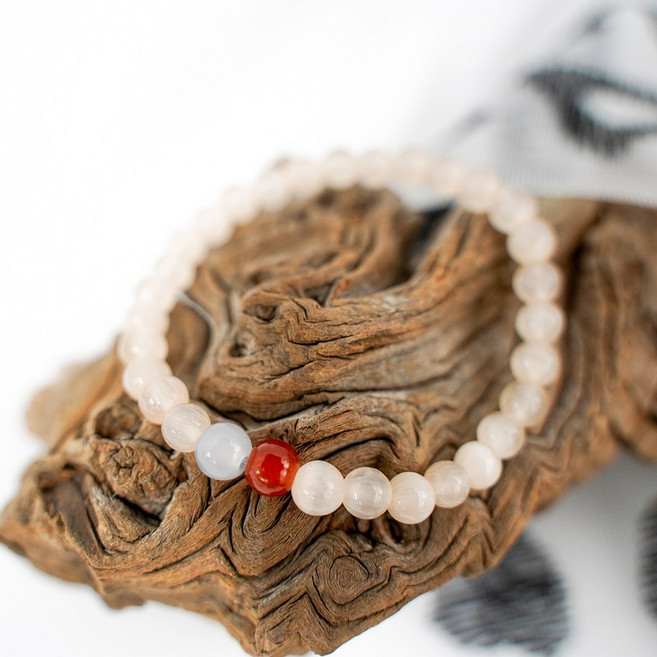 베이지 패션 원석 팔찌 부적 구슬 불교 염주 악세사리 비즈 천연석, 단품, 1개