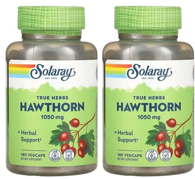 솔라레이 트루 허브 산사나무 1 050mg 180베지캡슐(캡슐당 525mg), 2팩, 180정 - 쿠팡