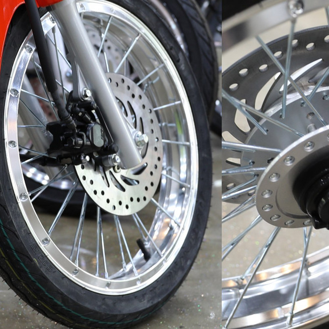 혼다 슈퍼커브110 18이상 실버 스포크휠세트 튜브리스형, 1개