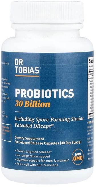 닥터토비아스 프로바이오틱 300억 지연 방출 캡슐 30정, 1개 - 쿠팡