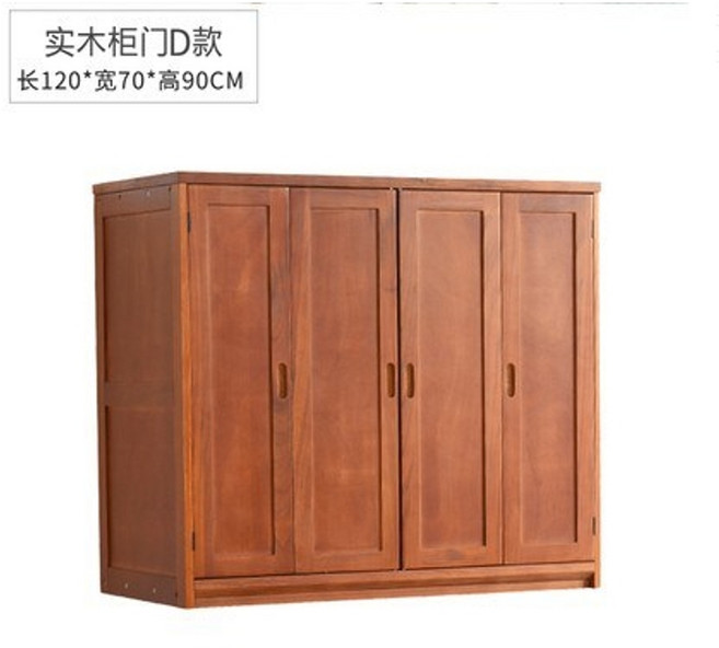 조립식 낮은 이불장 장롱 장농 슬라이드 옷장 입본장 수납장 원목 나무 안방장 이불, 4도어, 두꺼운120x70x90브라운플랫도어