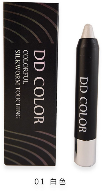 DD COLOR 絕色金鑽旋轉眼影筆 閃耀珠光 多色可選, 01白色,3入, 1個