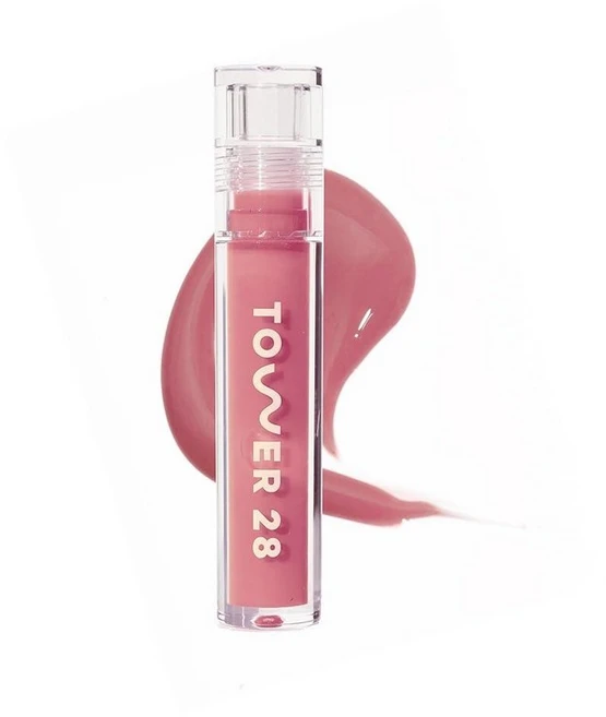 Tower 28 ShineOn 립글로스 젤리 - 민감한 입술을 위한 하이드레이팅 틴트 립밤 + 밀키 글로스 - 끈적이지 않는 + 하이 샤인 젤리 포뮬라 영양 오일 블렌드 - 피, 피스타치오, 1 - 쿠팡