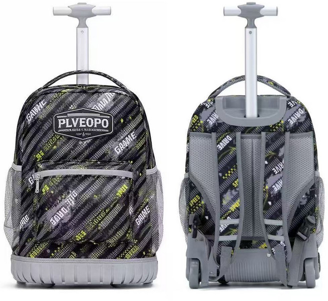 PLVEOPO 롤링 백팩 가방 튼튼한 캐리어 여행 책가방 18인치 YJ-890578