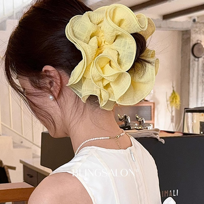 블링살롱 1+1 과즙 파스텔 대왕 와이드 볼륨 곱창 머리끈 5컬러 2개 세트구성 빅사이즈 왕 곱창밴드 여성 헤어 곱창끈