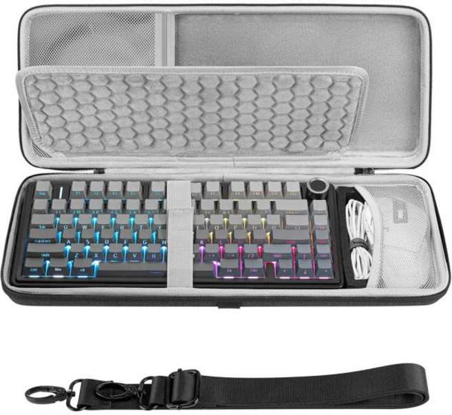 GEEKRIA 75% 84키 키보드 및 마우스 콤보 케이스 Aula F75 Pro / F75 Keychron K2 버전 2/ K2/ Q1/ V1 ASUS ROG Azoth, Keyboard + Mouse