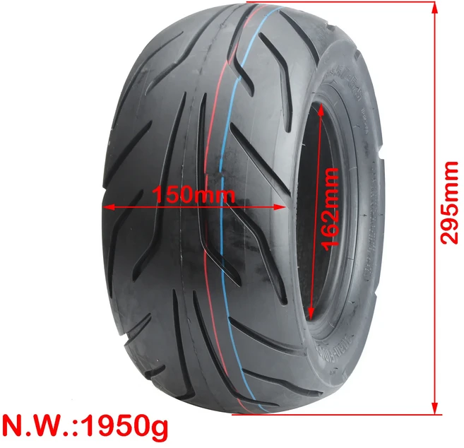 고카트 스쿠터용 튜브리스 타이어 바이크 오토바이 FLJ K6 진공 휠 스쿠터 13 인치 13x5.00-6.5, [02] A 13X5.00-6.5, 1개