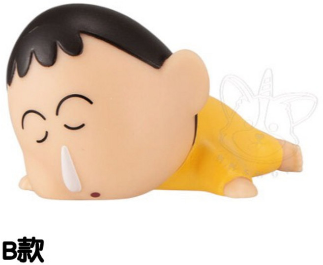 M.M小舖 BANDAI 轉蛋 扭蛋 蠟筆小新捏捏隊 公仔 (全4款): 小新 阿呆 妮妮, 1個, B款/阿呆1B572