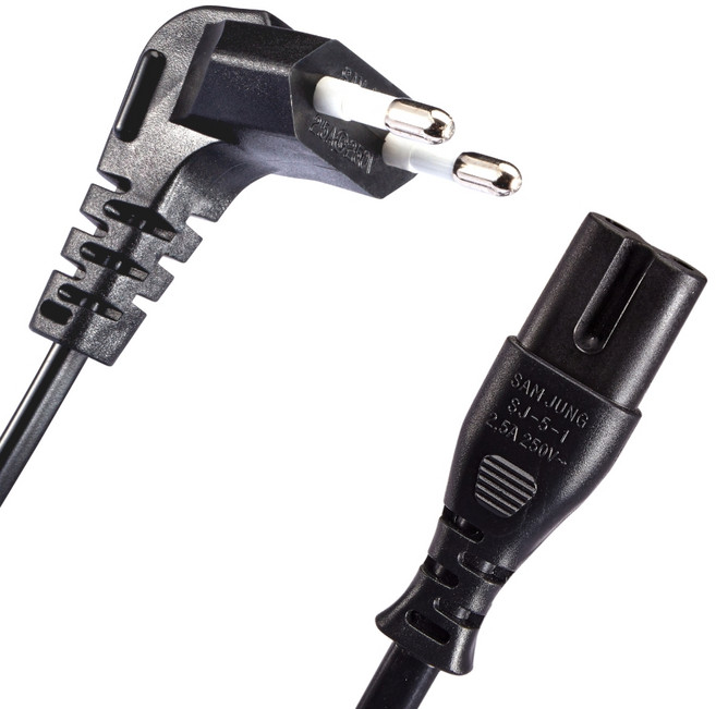 삼정 국산 AC 8자코드 케이블, 2m, 1개