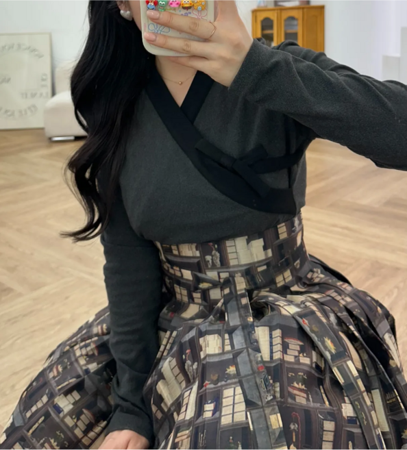 [민주화한복] 기모 한복 티셔츠 4color