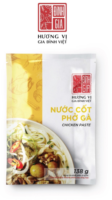 [DINH GIA] 포가(Pho ga) 딘자 닭 쌀국수 스프, 6개, 138g