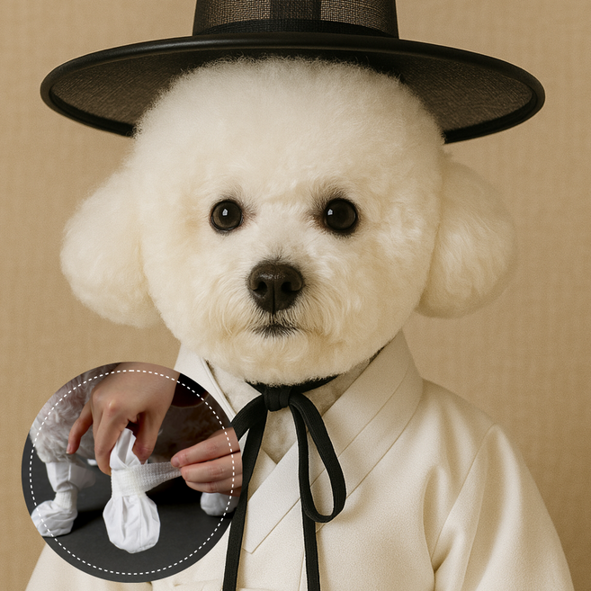 할뭉 반려동물 매우 편안한 일회용 버선 신발 28매 일주일 산책용, 1개, 화이트