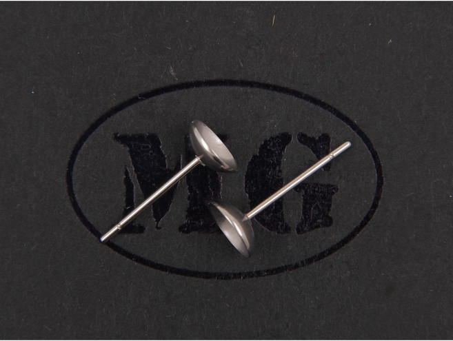 沐錦飾品材料DIY 耳針 6MM碗形耳針