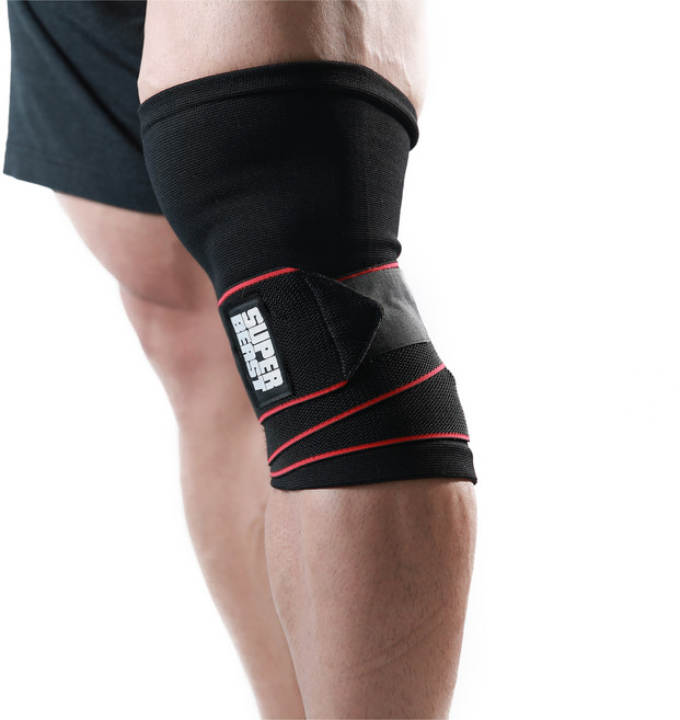 슈퍼비스트 무릎보호대 [일반] 좌우한쌍 김성환헬스 SUPERBEAST KNEE 한쌍동봉, 1세트, 블랙