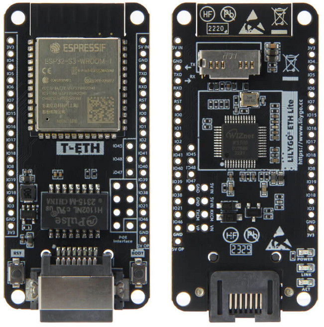 T-ETH ESP32 S3 이더넷 개발보드 T-Display, T-ETH-Lite POE 쉴드[H675], 1개