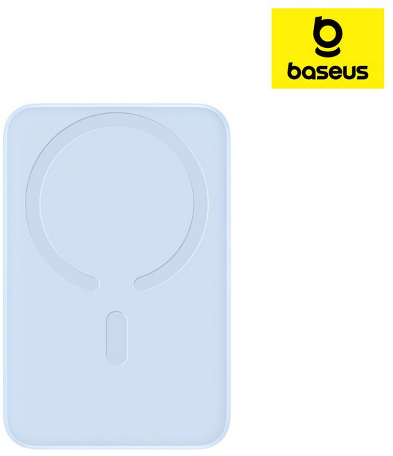 베이스어스 맥세이프 고속충전 무선 휴대용 보조배터리 10000mAh C타입, PPFM11-1022, 블루(50193)
