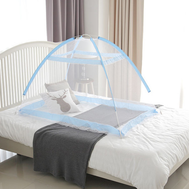 생활공감 원터치모기장-사각 유아 침대 야외 모기장텐트 모기장, 핑크