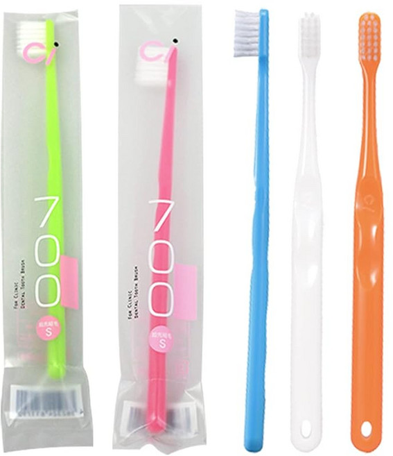 Ciメディカル Ci메디컬 Ci700 초극세모 플랫 칫솔 20개 (S와라카메) 일본 출고 키즈, 1개, 1개입