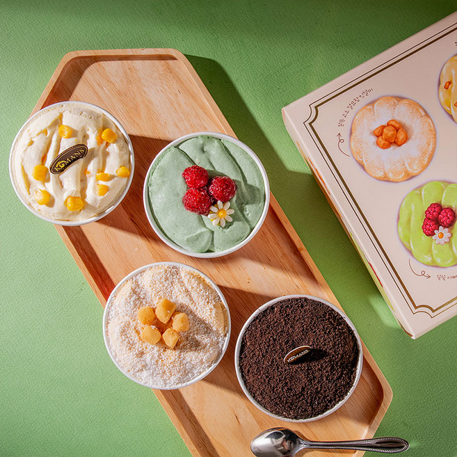 코만스 홍대맛집 티라미수 4종 뉴트로팩, 1세트