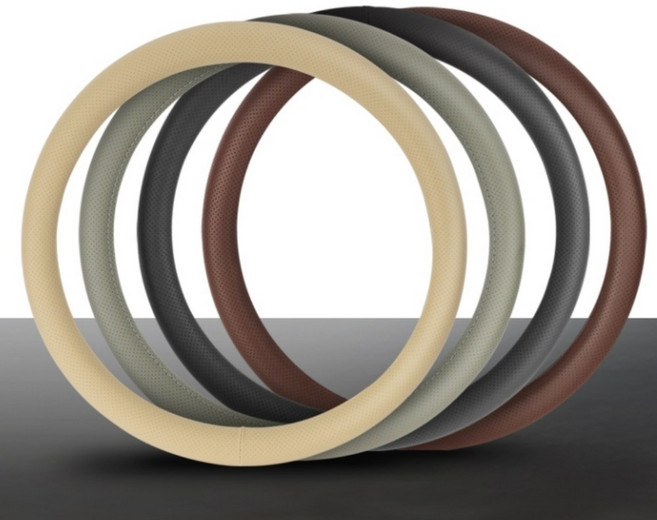 이로몬 순정형 가죽 타공 자동차 핸들커버, 그랜드 카니발 하이 리무진