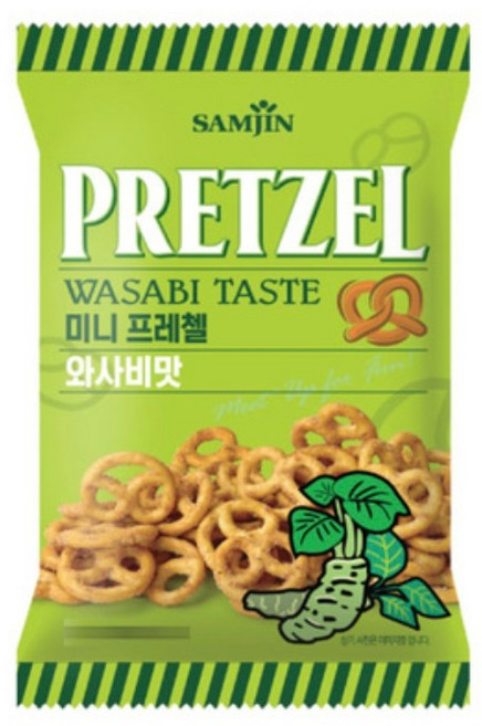 삼진 미니 프레첼 와사비맛, 70g, 15개