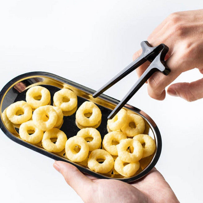 게임 PC방 젓가락 과자 스낵 손가락 집게 깔끔 위생, 블랙