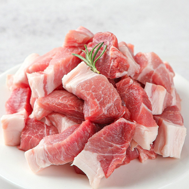 순차출고 [대명축산식품] 냉동 국내산 돼지 뒷다리살 찌개용 500g, 1개