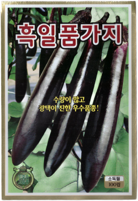 [씨앗맛집] 흑일품가지 토종 흑 가지 채소 야채 씨앗 씨 모종 종자 재배 키우기, 1개
