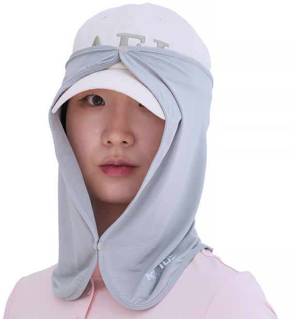 카투스 NEW 얼굴 햇빛가리개 얼굴가리개 자외선차단, 1개, 그레이