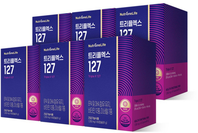 (멀티비타민+알티지오메가3) 트리플엑스 127 6박스 6개월분