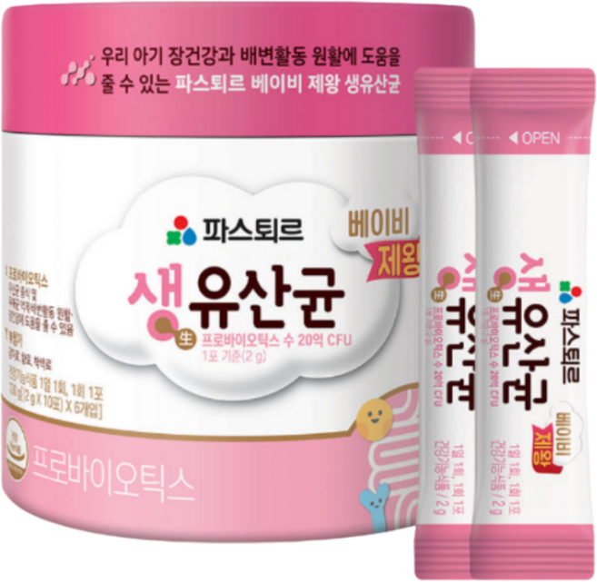 파스퇴르 베이비 제왕 생유산균 2g 60포, 1개