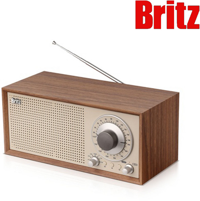 브리츠 레트로 아날로그 올인원 블루투스 스피커 BA-MK30, BA-MK30(스테레오 스피커), 오크우드색상