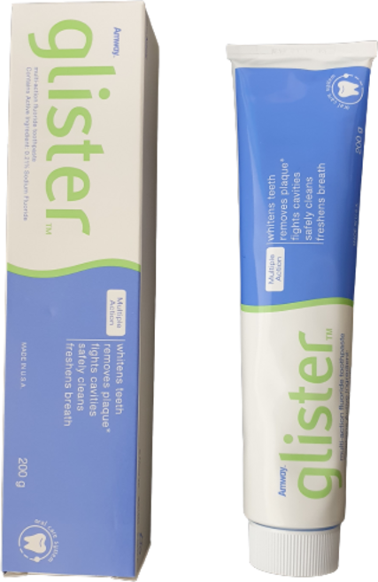 [100%정품]암웨이 글리스터 치약(200gX1개)+글리스터 치약 여행용사이즈(65gX3개), 1세트