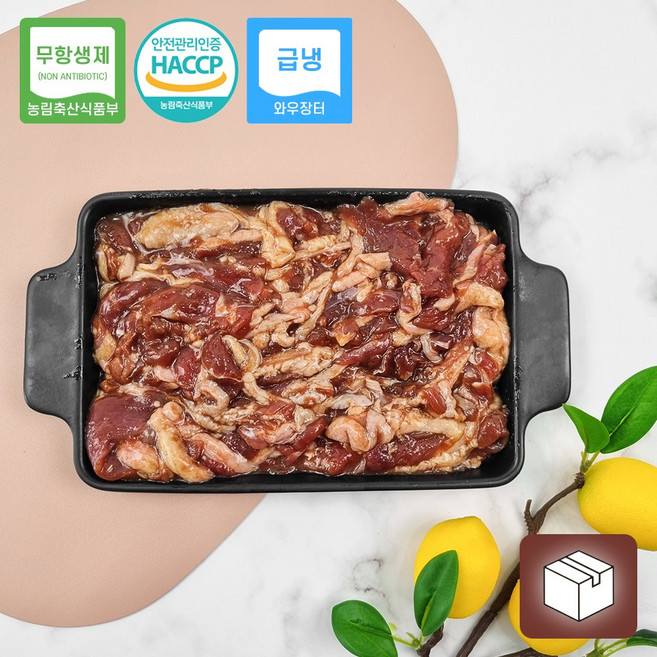 지리산 무항생제 유황오리 간장 주물럭 500g, 1개